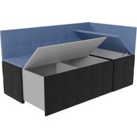 Угловой диван Sundays Home Домино (рогожка/кожзам, синий)