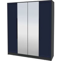 Шкаф распашной Интерлиния Концепт Тренд КТ-Ш4(з) (антрацит/индиго)