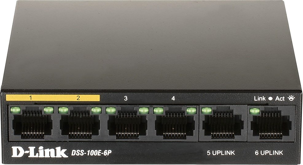 

Неуправляемый коммутатор D-Link DSS-100E-6P/A1A