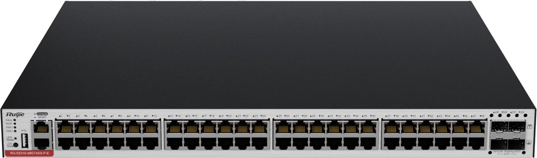 Управляемый коммутатор 3-го уровня Ruijie Networks RG-S5310-48GT4XS-P-E