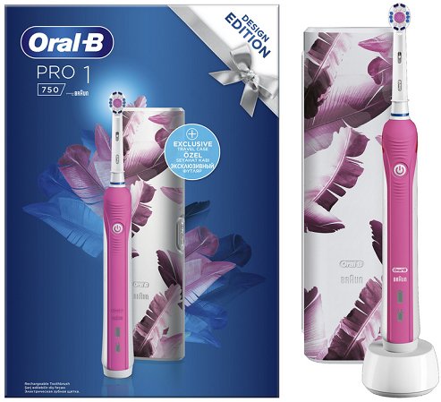 

Электрическая зубная щетка Oral-B Pro 1 750 Design Edition D16.513.1UX (розовый)