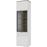 Шкаф-витрина Anrex Simple 1V2D3N (белый/монте/джелато)