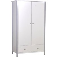 Шкаф распашной Polini Kids Simple двухсекционный с ящиками 0002770.55 (белый/серый)