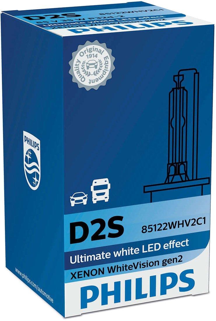 

Ксеноновая лампа Philips D2S Xenon WhiteVision gen2 1шт