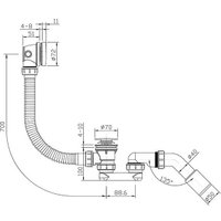 Сифон Roxen R70C-GM