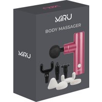 Перкуссионный массажер Miru BM-18 (8 насадок, розовый)