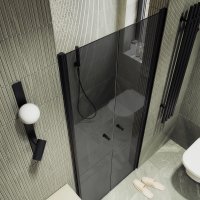 Душевая дверь MaybahGlass 198x80 MGD-431-6 (графит/черный)