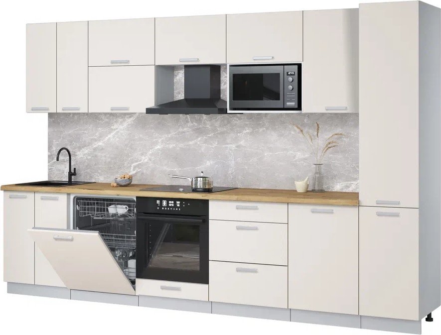 

Готовая кухня Интерлиния Мила Лайт 3.3-ПМ2 (персидский жемчуг/персидский жемчуг/дуб бунратти)