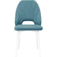 Стул Трия Капри конус Т2 исп.2 (белый муар/велюр бирюзовый)