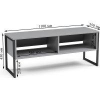 Тумба Mio Tesoro Luna Loft (серый/черный)