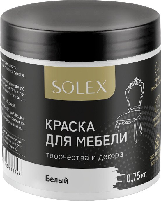 Краска Solex Для мебели 0.75 кг (белый)