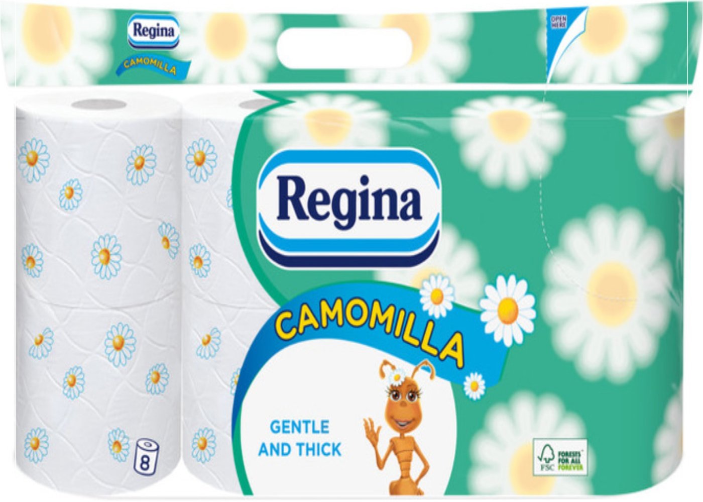 

Туалетная бумага Regina Camomilla (8 рулонов)
