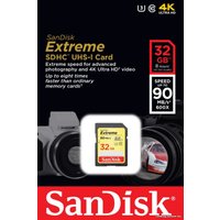 Карта памяти SanDisk Extreme SDHC Class 10 32GB [SDSDXNE-032G-GNCIN]