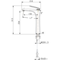 Смеситель Timo Helmi 4011/00-16F (хром/белый)