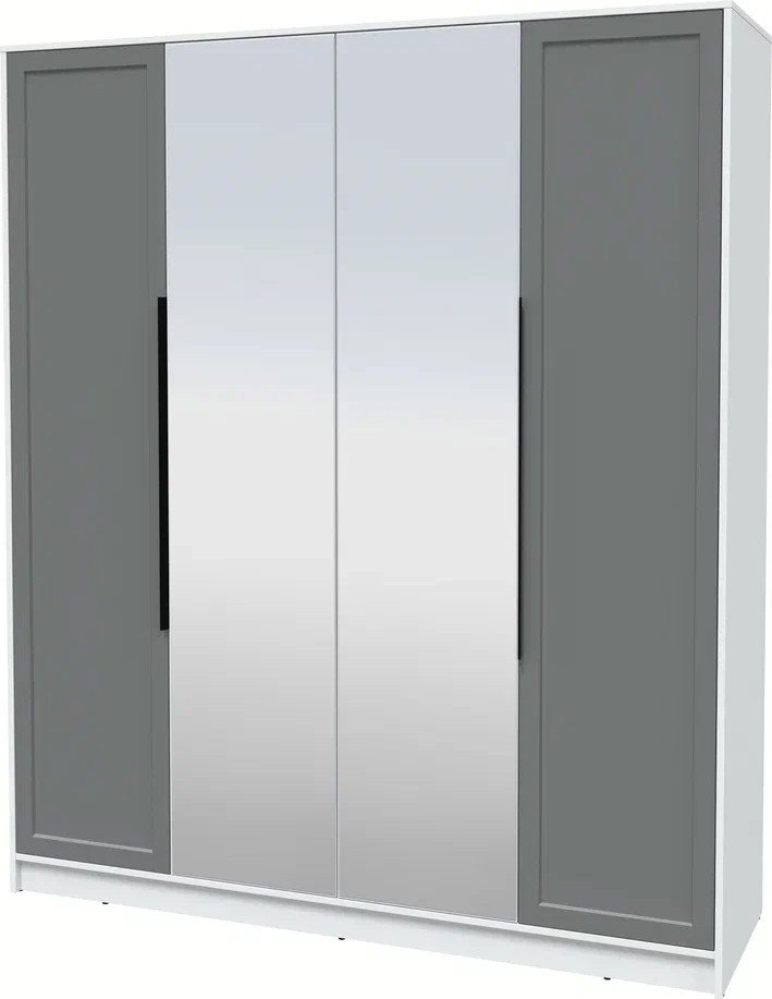 

Шкаф распашной Интерлиния Концепт Тренд КТ-Ш4(з) (белый платинум/серый)