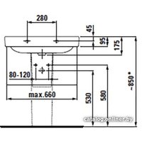 Полупьедестал для умывальника Laufen Pro 8199630000001
