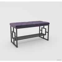 Банкетка Hype Mebel Квадро Люкс (черный/фиолетовый)