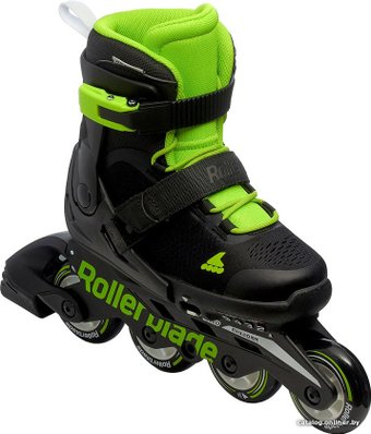 Роликовые коньки Rollerblade Microblade (р. 36.5-40.5, черный/зеленый)