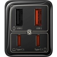 Сетевое зарядное Baseus GaN6 Pro Fast Charger 2C+2U 65W P10162701113-00 (черный)