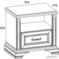 Тумба Anrex Monako 1S (сосна винтаж/дуб анкона)