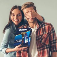 Подарочный набор Gillette Fusion ProGlide Power с гелем для бритья Series Успокаивающий 200 мл