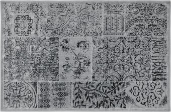 Ковер для жилой комнаты Karven Nostalji 120х180 KV 033 (хлопок/вискоза, серый)