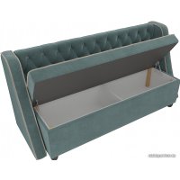 Диван Лига диванов Лофт 104546 (велюр, бирюзовый)