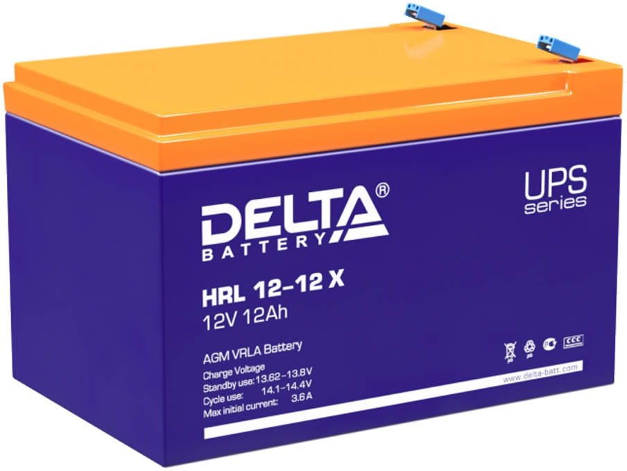 

Аккумулятор для ИБП Delta HRL 12-12 X (12В/12 А·ч)