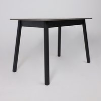 Кухонный стол Мамадома Tirk radial-110 раздвижной 110-142х70 (дымчатая керамика/черный)