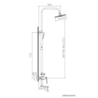 Душевая система  Haiba HB24533-3 (серый)