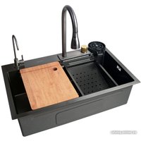 Кухонная мойка Avina Futur FK 7546 Rbe Multi Embossing (черный нано) в Пинске