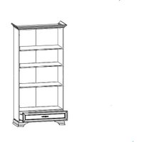 Шкаф-витрина Black Red White Kentaki S320-REG2W1S (белый) в Витебске