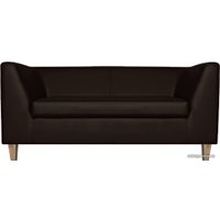 Софа Brioli Дедрик М двухместный (экокожа, L13 коричневый/светлые ножки)