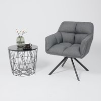 Интерьерное кресло AksHome Virginia (темно-серый MQ001-5/черный)