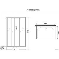 Душевая кабина Niagara Promo P100/80/26Q/MT/BK 100x80x215