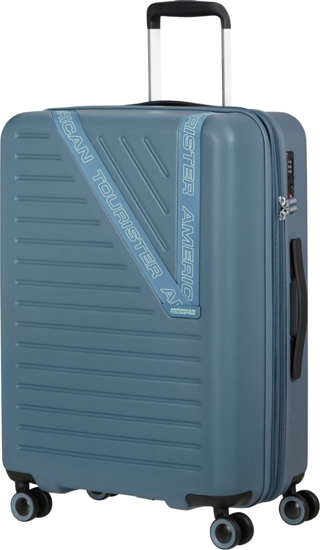 

Чемодан-спиннер American Tourister Dynabelt Rainstorm Blue 66 см