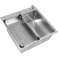 Кухонная мойка ARFEKA Eco AR мойка 500*500, коландер G, дозатор Satin