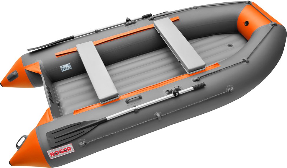 Моторная лодка Roger Boat Trofey 3300 (без киля, графит/оранжевый)