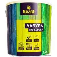 Лазурь Massive водно-дисперсионная по дереву 2.5 л (голубой клен)