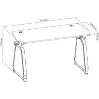 Геймерский стол CACTUS CS-GMD-BK-RGB