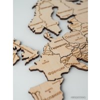 Пазл Woodary Карта мира L 3145 (3 уровня, natural)