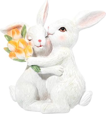 Статуэтка Elan Gallery Кролики с тюльпанами 210202