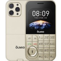 Кнопочный телефон Olmio A06 (золотистый)