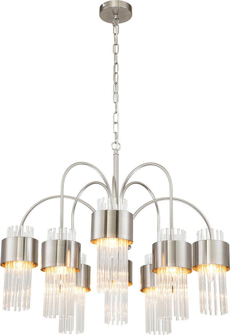 

Подвесная люстра Escada Garda 656/8PL E14*40W Satin nickel