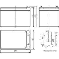 Аккумулятор для ИБП Powerman CA12140/UPS (12В/14 А·ч)