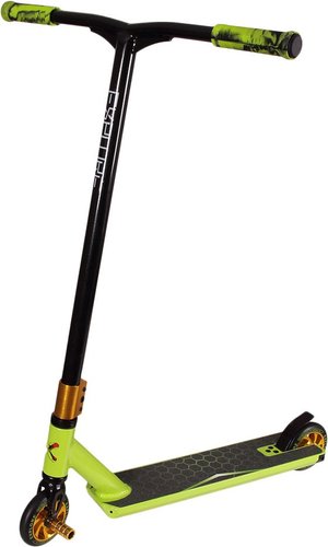 Трюковый самокат Explore Cross Deluxe 2021 (черный/зеленый)