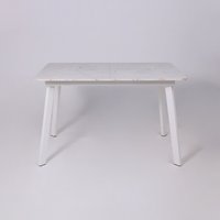 Кухонный стол Lepremo AV 1209/1 МДФ раздвижной 1200-1600x800 (Азул Оникс/белый)