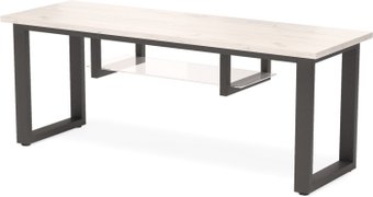 Тумба Millwood Нeo Лофт TVS-2 (дуб белый craft ЛДСП/металл черный)