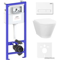 Унитаз подвесной Lavinia Boho Relfix Elegant Rimless 6 в 1 87561059 (белый пластик)