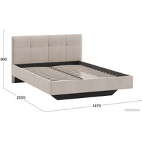 Кровать Трия Элис тип 1 с мягкой обивкой 140x200 (велюр бежевый)
